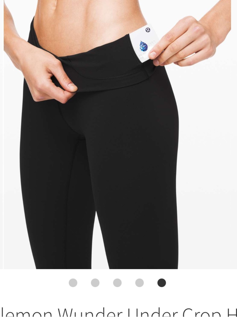 Lululemon Wunder Under Crop High-Rise *Full-On Luxtreme 23", size 14 - Picture 3 of 6